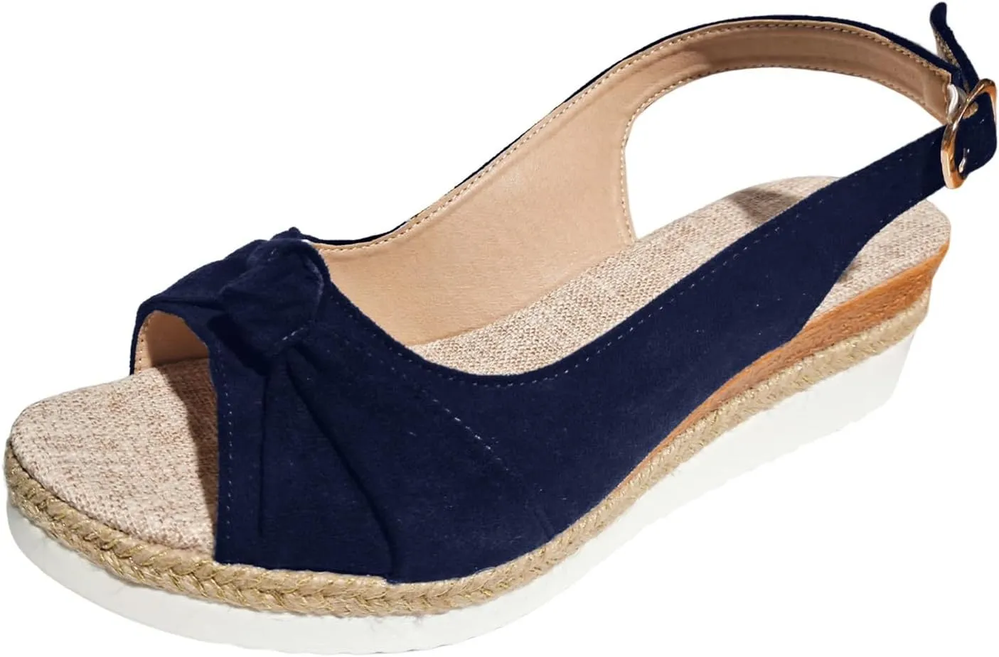 Orthopedic Sandals for Women Wedges Heels Walking Slippers With Arch Support Summer Open Toe Ankle Strap Platform