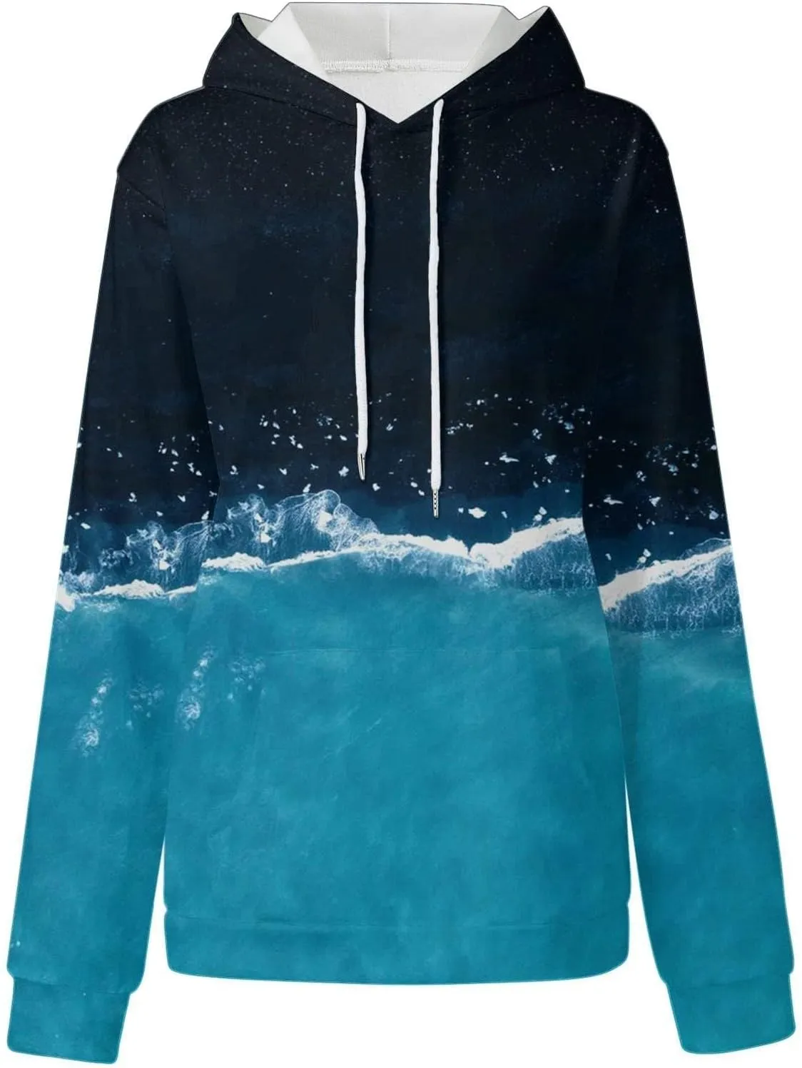Oversized Hoodies for Women Graphic Plus Size Hooded Swaetshirt with Pockets Drop Shoulder Preppy Y2k Hoodie