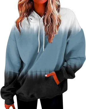 Oversized Hoodies for Women Graphic Plus Size Hooded Swaetshirt with Pockets Drop Shoulder Preppy Y2k Hoodie