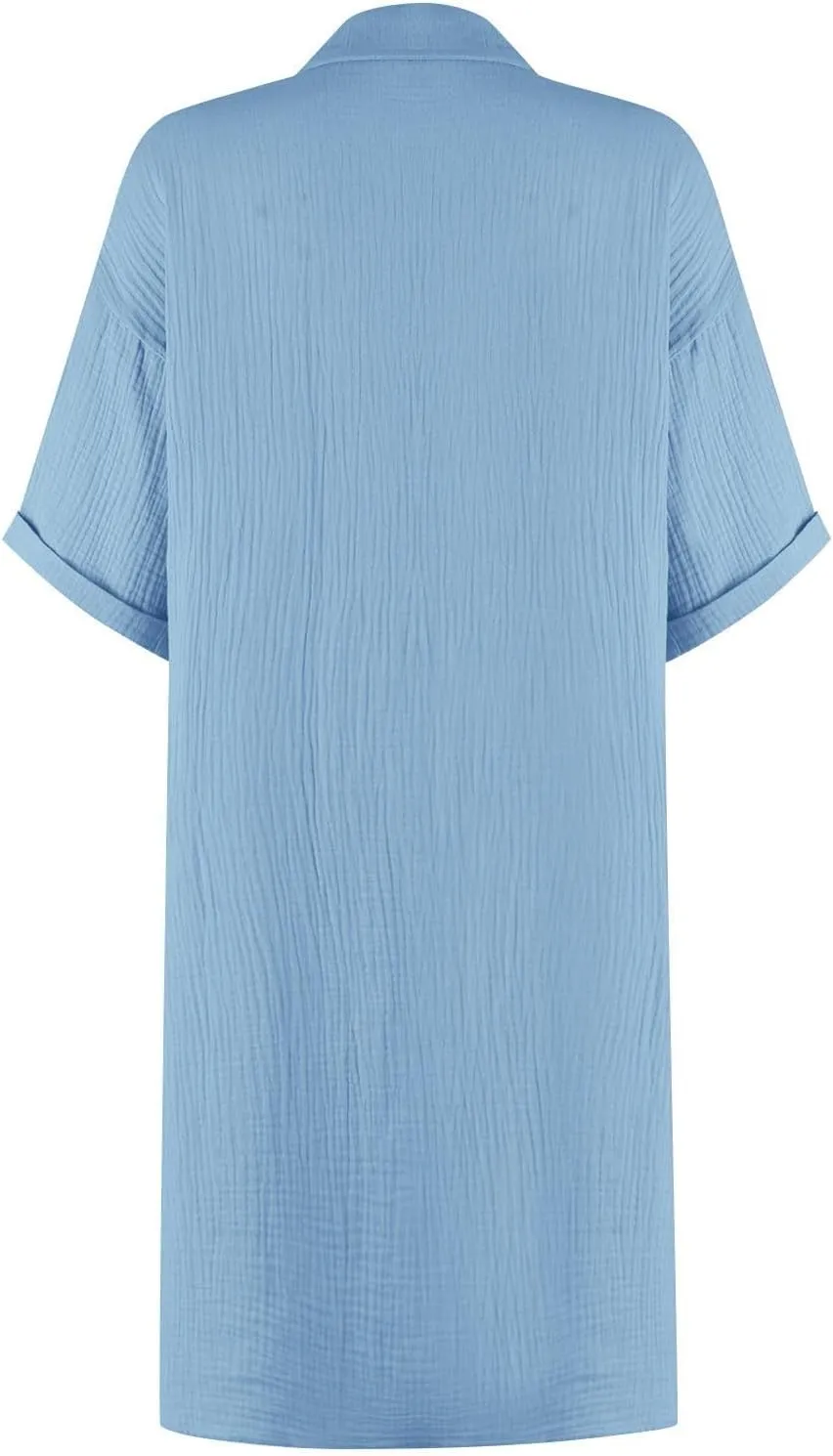 Palaver Summer Dresses for Women 2025 Casual Button Down Short Sleeve Tshirt Dress Boho Vacation Midi Dresses with Pockets