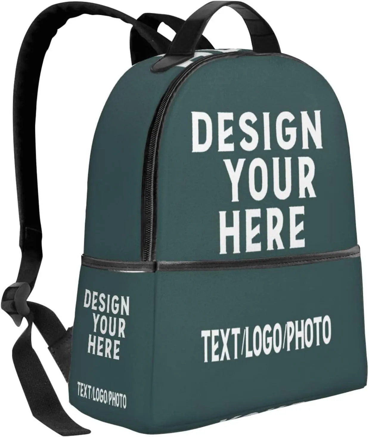 Personalized Text Image Backpack, Customize Laptop Backpack for Men Women,Design Text Photo Name Logo Casual Travel Laptop Bag,Dark SlateGray-0.27