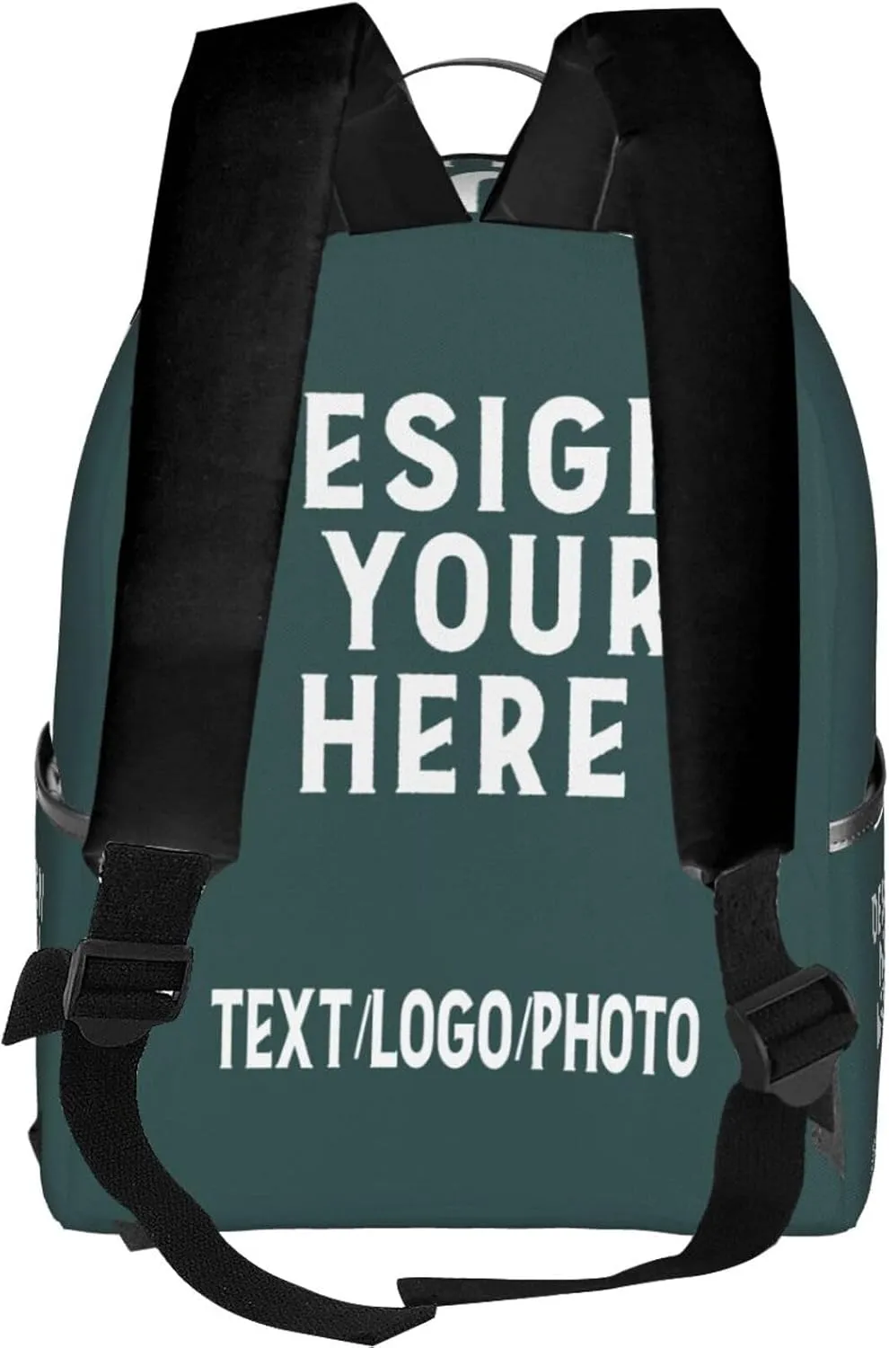 Personalized Text Image Backpack, Customize Laptop Backpack for Men Women,Design Text Photo Name Logo Casual Travel Laptop Bag,Dark SlateGray-0.27