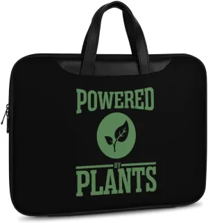 Powered by Plants Leather Bag Laptop Case Slim Water Resistant Computer Bags with Handle Briefcase for Work
