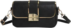 PU Leather Crossbody Bags for Women Shoulder Bag with Adjustable Strap Clutch Satchel Ladies Evening Bag (Brown)