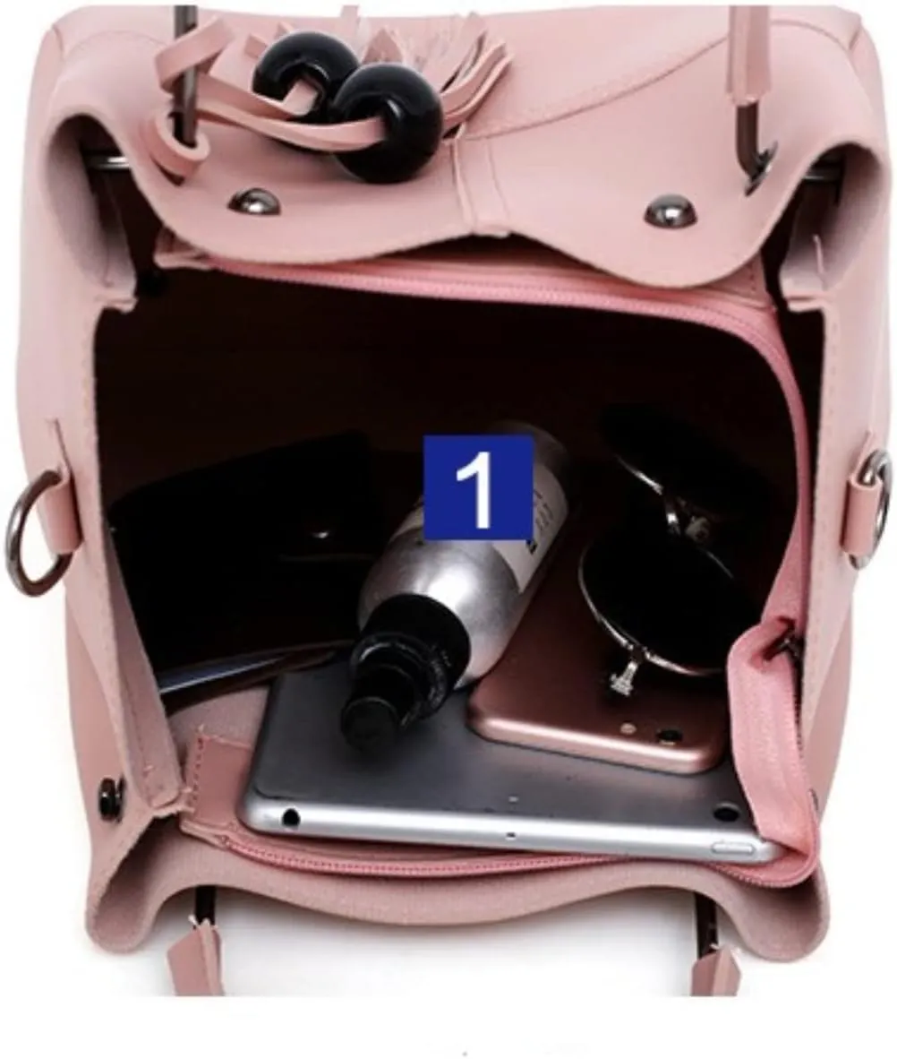 Purses and Handbags for Women Fashion Tote Bags Shoulder Bag Top Handle Satchel Bags Purse Set 3pcs