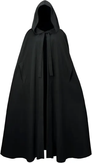 Renaissance Hooded Medieval Cloak Victorian Wizard Witch Cosplay Hobbit Cape for Women Halloween Costume