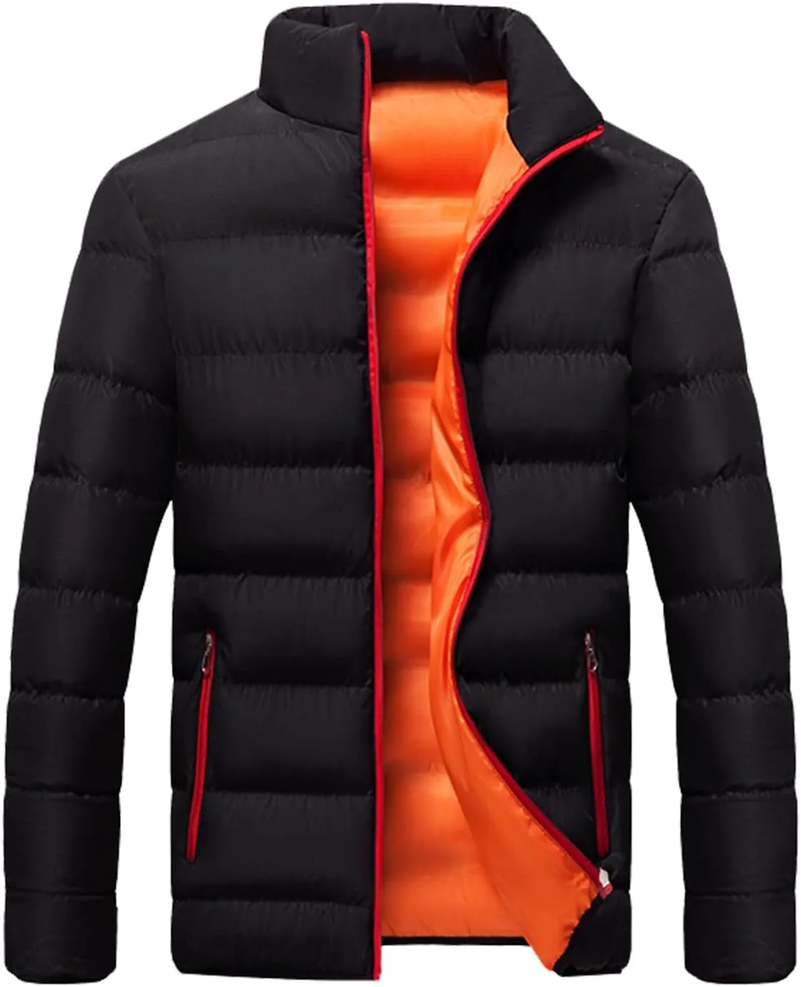 RTRDE Men's Puffer Jackets Packable Winter Jacket Insulated Puffy Coat for Snow Ski Hiking Travel Jackets, XXL-5XL
