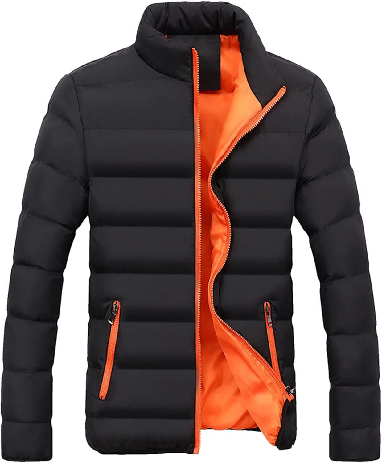 RTRDE Men's Puffer Jackets Packable Winter Jacket Insulated Puffy Coat for Snow Ski Hiking Travel Jackets, XXL-5XL