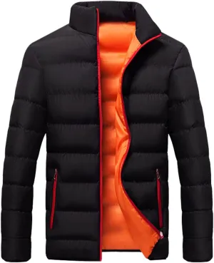 RTRDE Men's Puffer Jackets Packable Winter Jacket Insulated Puffy Coat for Snow Ski Hiking Travel Jackets, XXL-5XL