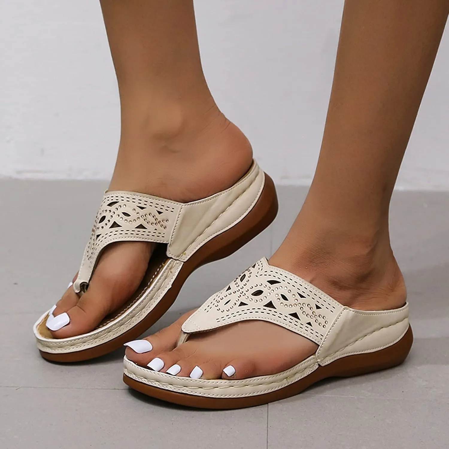 Sandalias para Mujer Elegantes, Sandals with Arch Support Soft Orthotic Sandals Plantar Fasciitis Orthotic Flip Flop