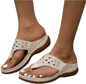 Sandalias para Mujer Elegantes, Sandals with Arch Support Soft Orthotic Sandals Plantar Fasciitis Orthotic Flip Flop