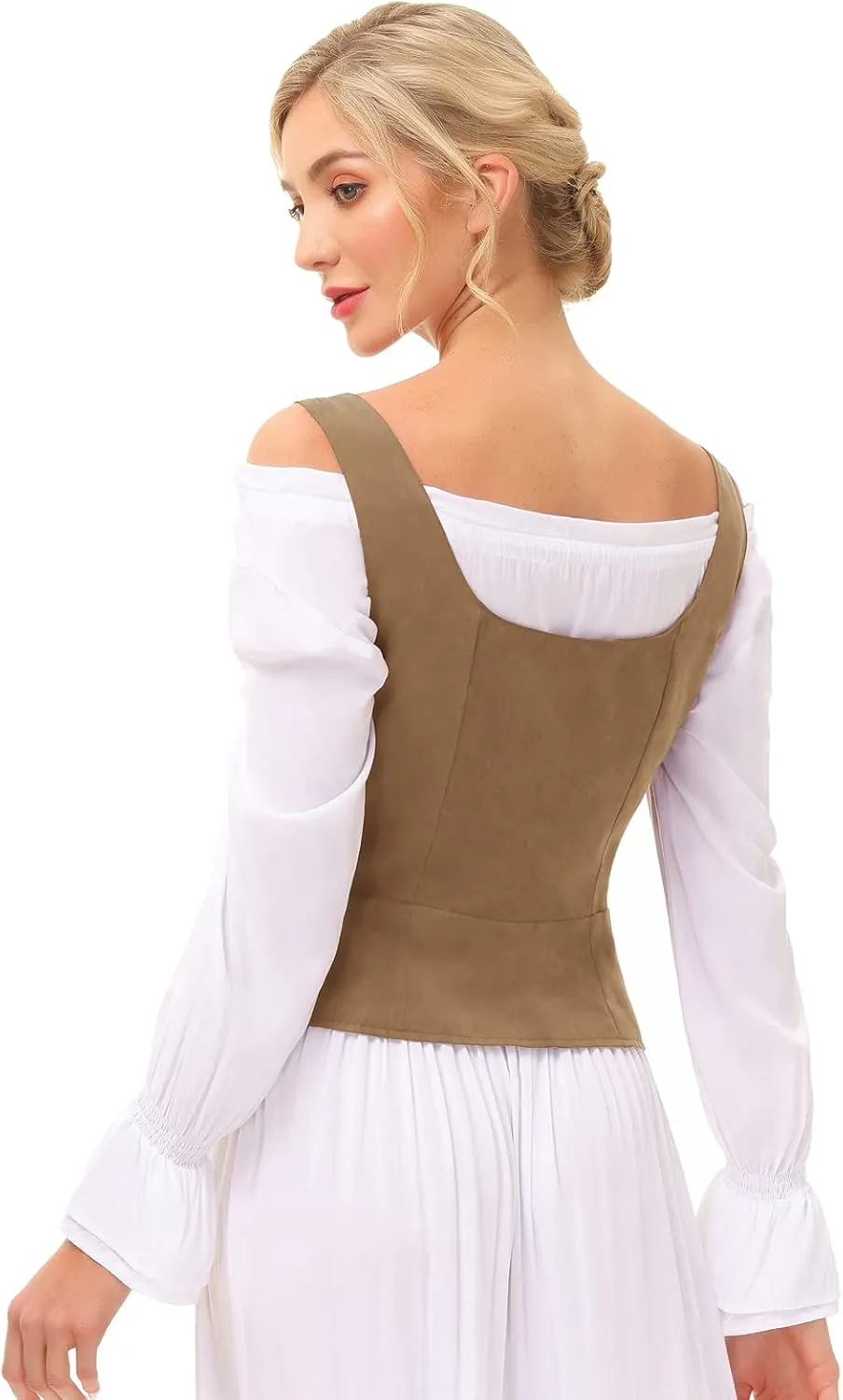 Scarlet Darkness Women's Pirate Renaissance Vest Cosplay Costume Peasant Bodice