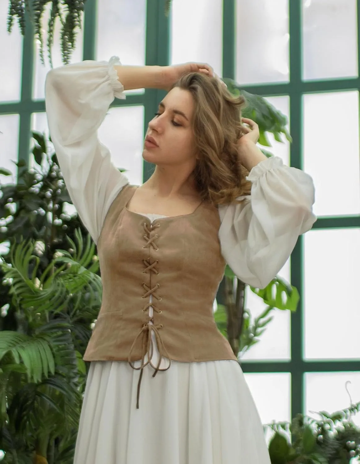 Scarlet Darkness Women's Pirate Renaissance Vest Cosplay Costume Peasant Bodice
