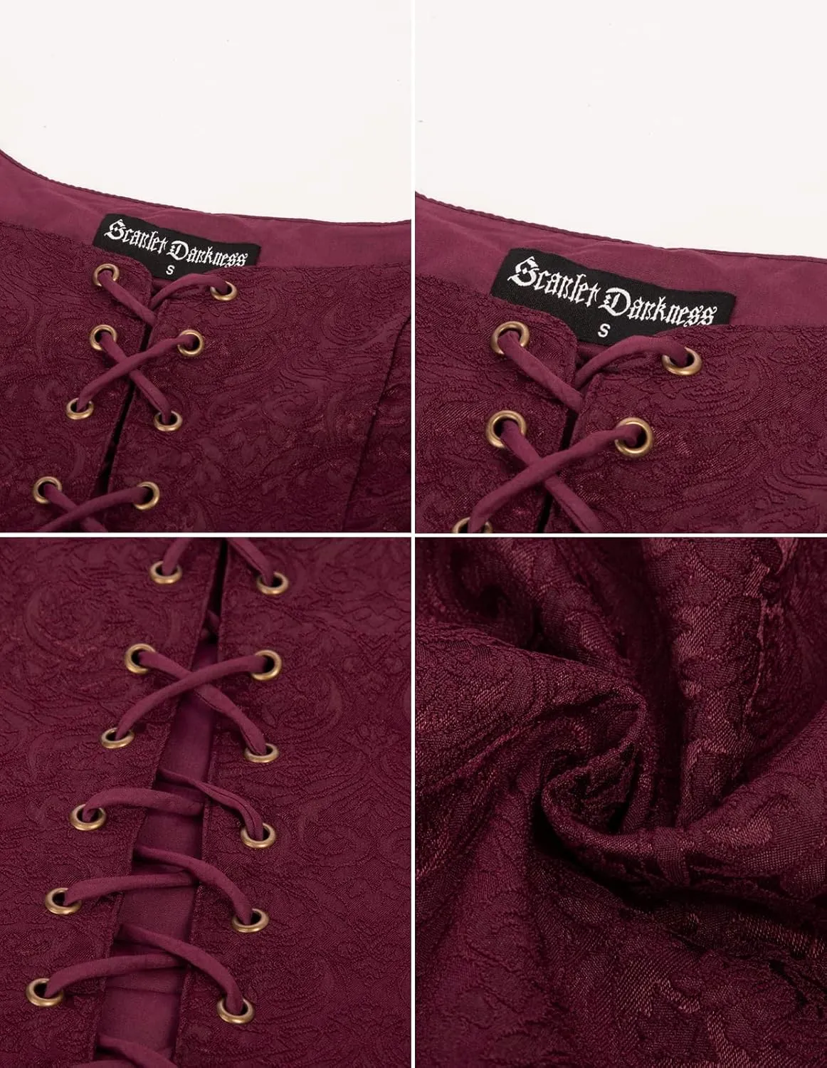 Scarlet Darkness Women's Pirate Renaissance Vest Cosplay Costume Peasant Bodice