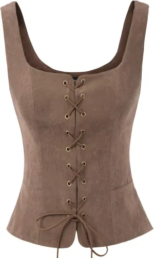 Scarlet Darkness Women's Pirate Renaissance Vest Cosplay Costume Peasant Bodice