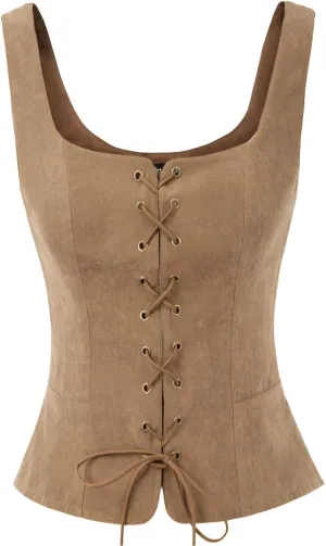 Scarlet Darkness Women's Pirate Renaissance Vest Cosplay Costume Peasant Bodice