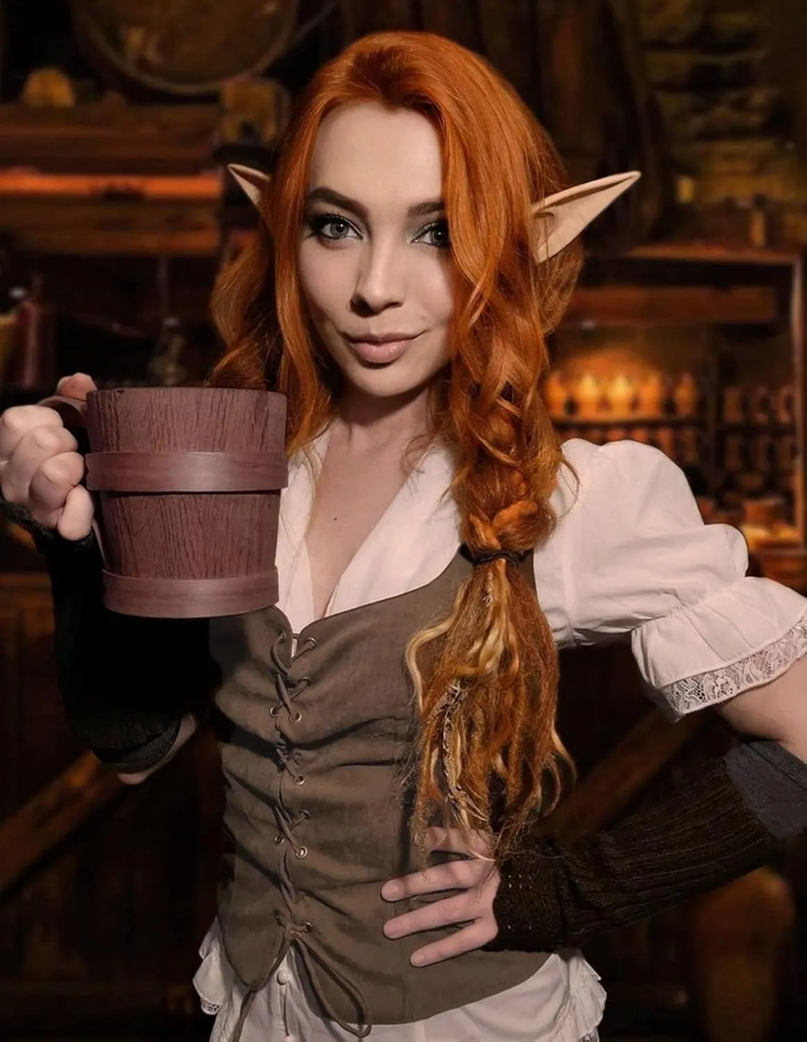 Scarlet Darkness Women's Pirate Renaissance Vest Cosplay Costume Peasant Bodice