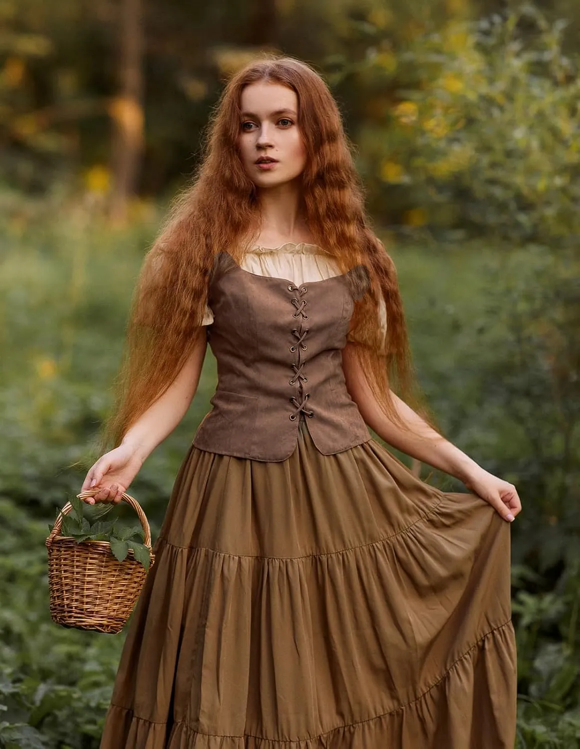 Scarlet Darkness Women's Pirate Renaissance Vest Cosplay Costume Peasant Bodice
