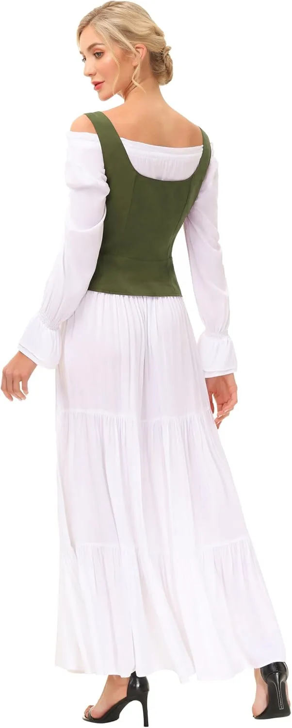 Scarlet Darkness Women's Pirate Renaissance Vest Cosplay Costume Peasant Bodice