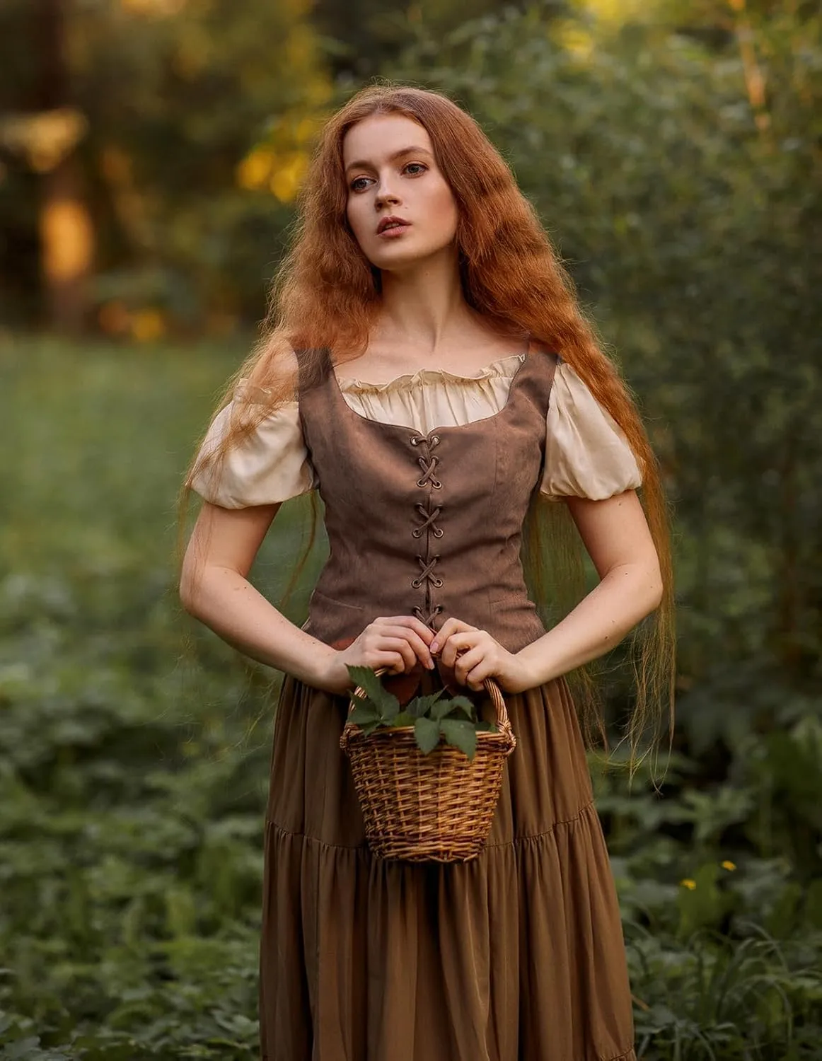 Scarlet Darkness Women's Pirate Renaissance Vest Cosplay Costume Peasant Bodice