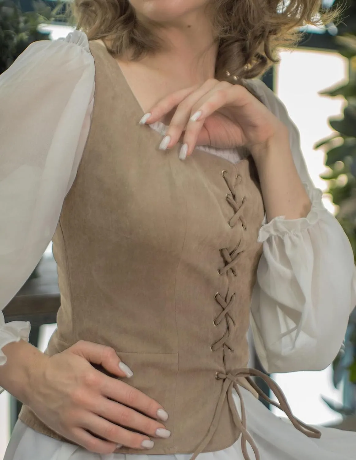 Scarlet Darkness Women's Pirate Renaissance Vest Cosplay Costume Peasant Bodice