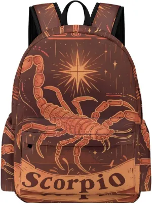 Scorpio Zodiac Sign Travel Hiking Laptop Backpack for Men Women Camping Gym Backpacks Casual Bag