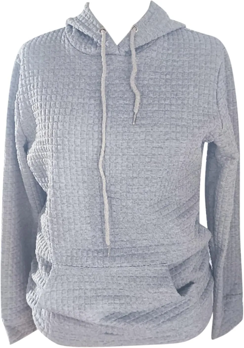 SHAOBGE Women Waffle Knit Cute Hoodies Drawstring Pullover Sweatshirts Fashion Casual Sweaters Comfy Fall Clothes Outfits
