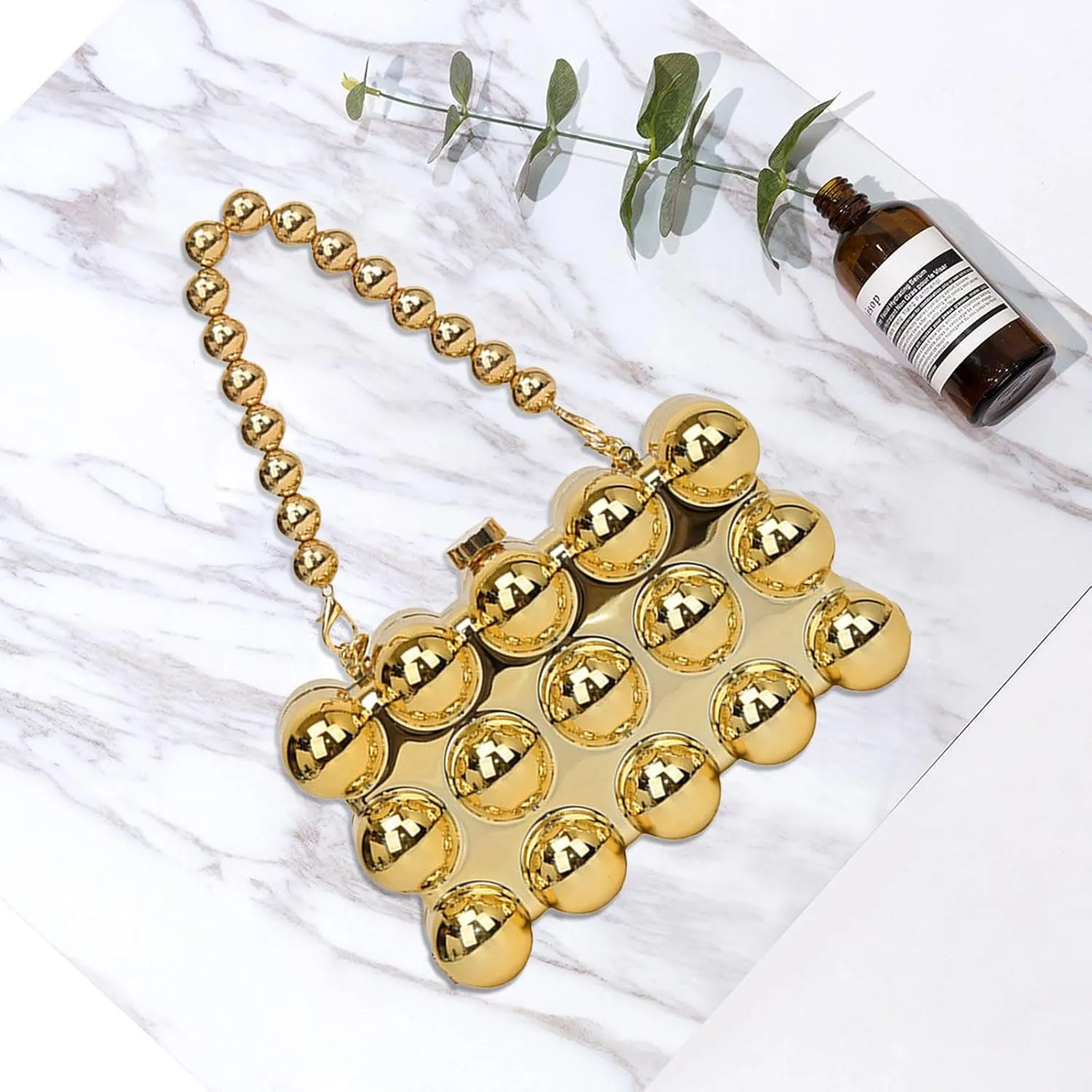 Simcat Women Gold Clutch Purses Beaded Evening Handbag for Wedding Cocktail Party Banquet Daily