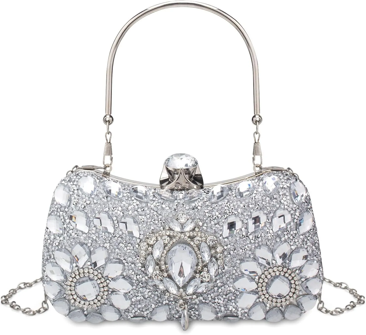 Simcat Womens Clutch Purses Crystal Evening Bag, Sparkly Rhinestone Clutch Handbag for Bridal Wedding Party Prom