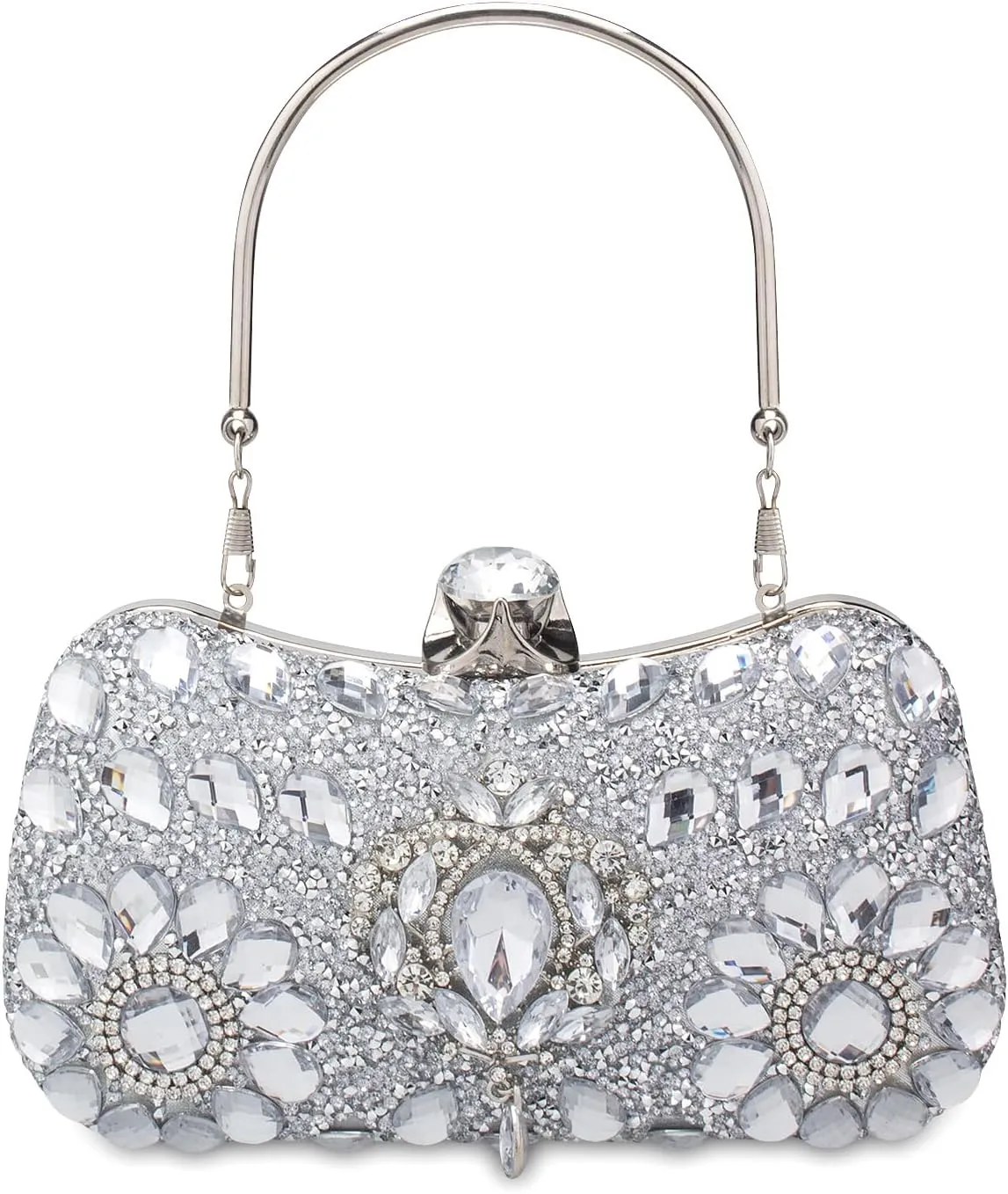 Simcat Womens Clutch Purses Crystal Evening Bag, Sparkly Rhinestone Clutch Handbag for Bridal Wedding Party Prom