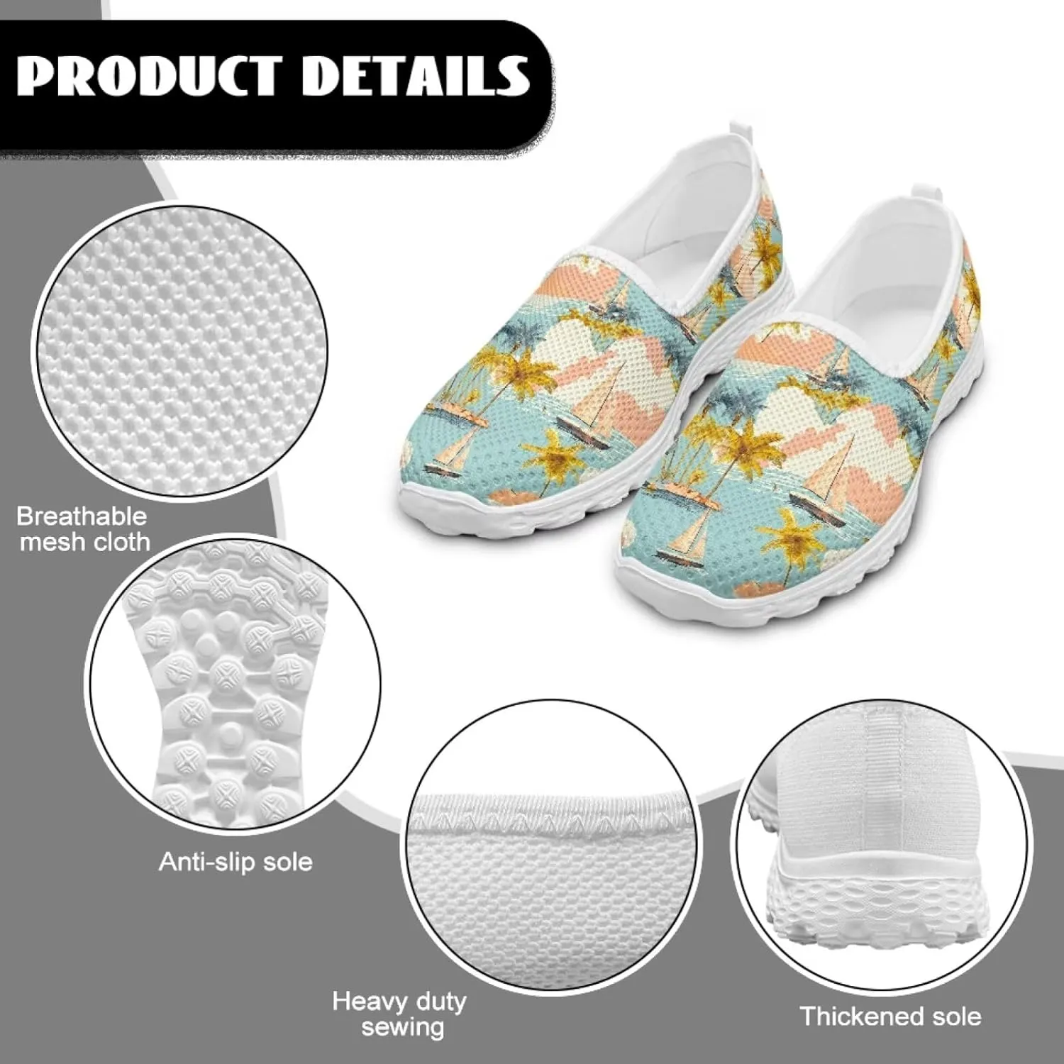 Slip On Shoes Women Ladies Loafers Walking Shoes Women Trainers Athletic Sneakers with Mesh Fabric