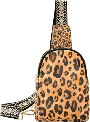Small Sling Bag Waist Packs Leather Crossbody Packs Chest Bag Leopard_881125158- for Women Travel Belt Purse
