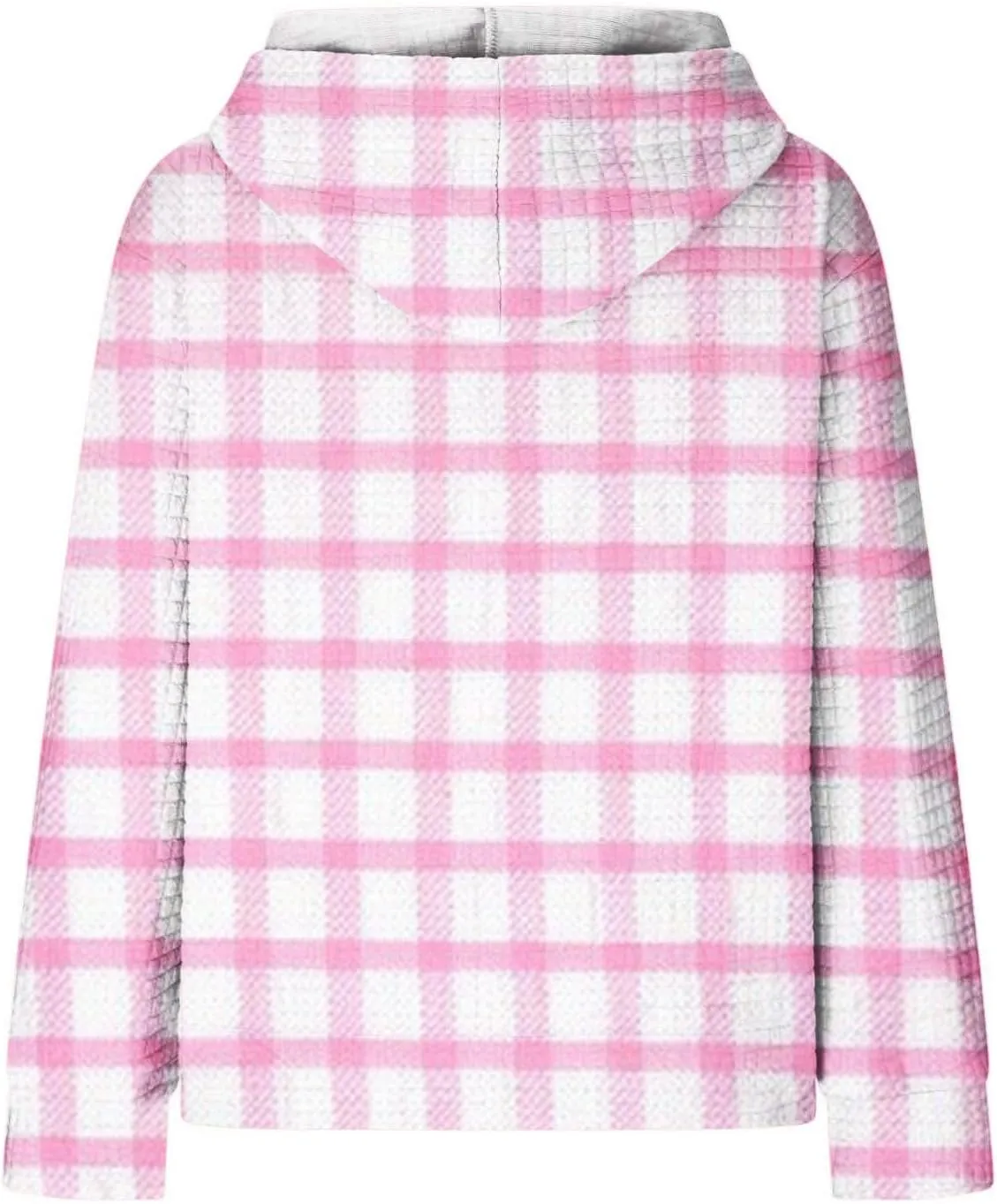 Soft Sweatshirts For Women Graphic Waffle Oversized Hoodies Casual Cute Drawstring Pullover Top Trendy Preppy Clothes