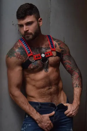 STARLIGHT BULLDOG HARNESS - RED
