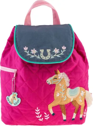 Stephen Joseph Unisex Kid's Quilted Backpack, Horse, One Size