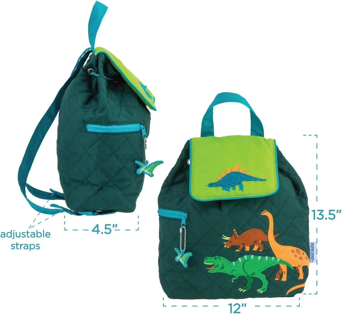 Stephen Joseph Unisex Kid's Quilted Backpack, Horse, One Size