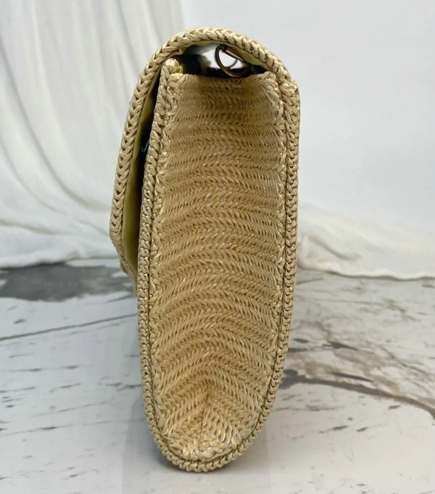 Straw Clutch Purse for Women Envelope Evening Handbag Stylish Woven Crossbody Bag Beach Floral Hobo Purse for Party Wedding