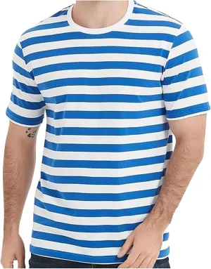 Striped T Shirts for Men Crewneck Short Sleeved Summer Tops Casual Basic Oversized Tees Vintage Outdoor Streetwear