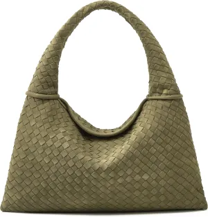 Suede Woven Hobo Bags Purses for Women Woven Leather Bag Vintage Tote Bag Retro Handbag Satchel 2025