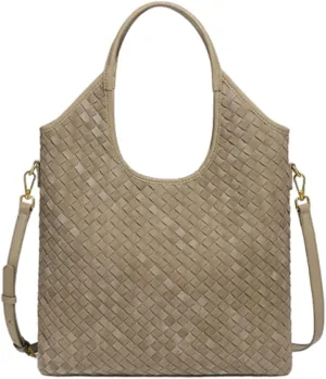 Suede Woven Shoulder Bag for Women Woven Leather Hobo Bag Tote Bag Large Crossbody Bag Retro Handbag Satchel
