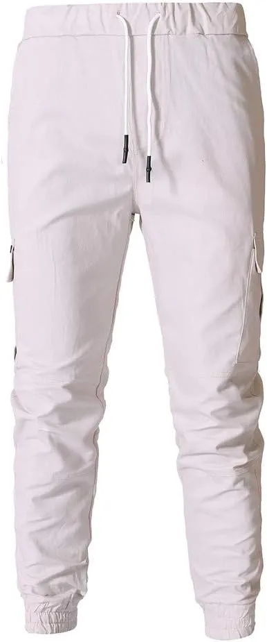 Sweatpants for Men Big and Tall Casual Mens Gifts Cargo Pants Hiking Workout Joggers Expandable-Waist Flat-Front Pant