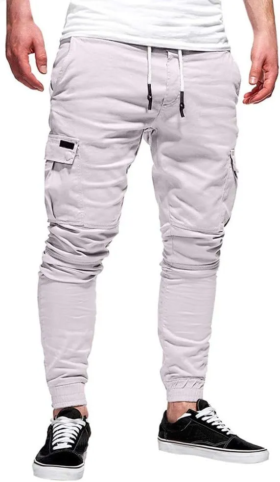 Sweatpants for Men Big and Tall Casual Mens Gifts Cargo Pants Hiking Workout Joggers Expandable-Waist Flat-Front Pant