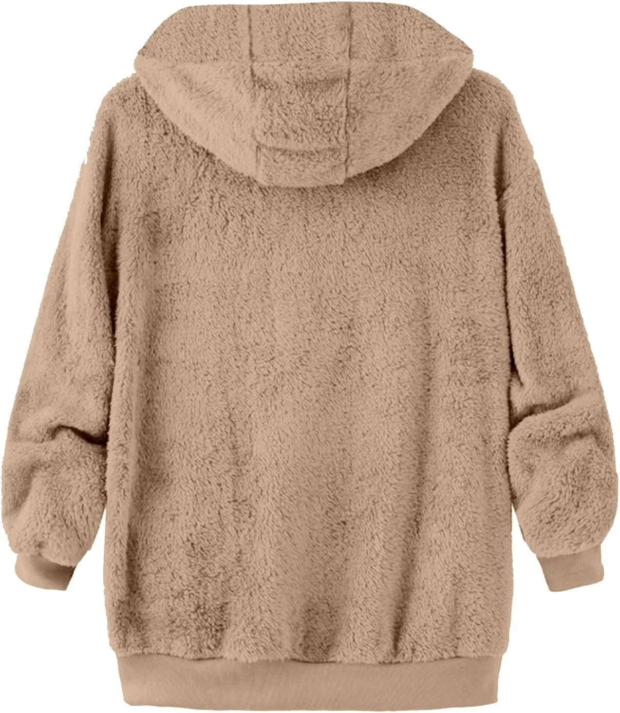 TANGNADE Cute Jackets for Women Trendy Plus Size Winter Fuzzy Fleece Coats Comfy Warm Zip Up Hoodies Outwear