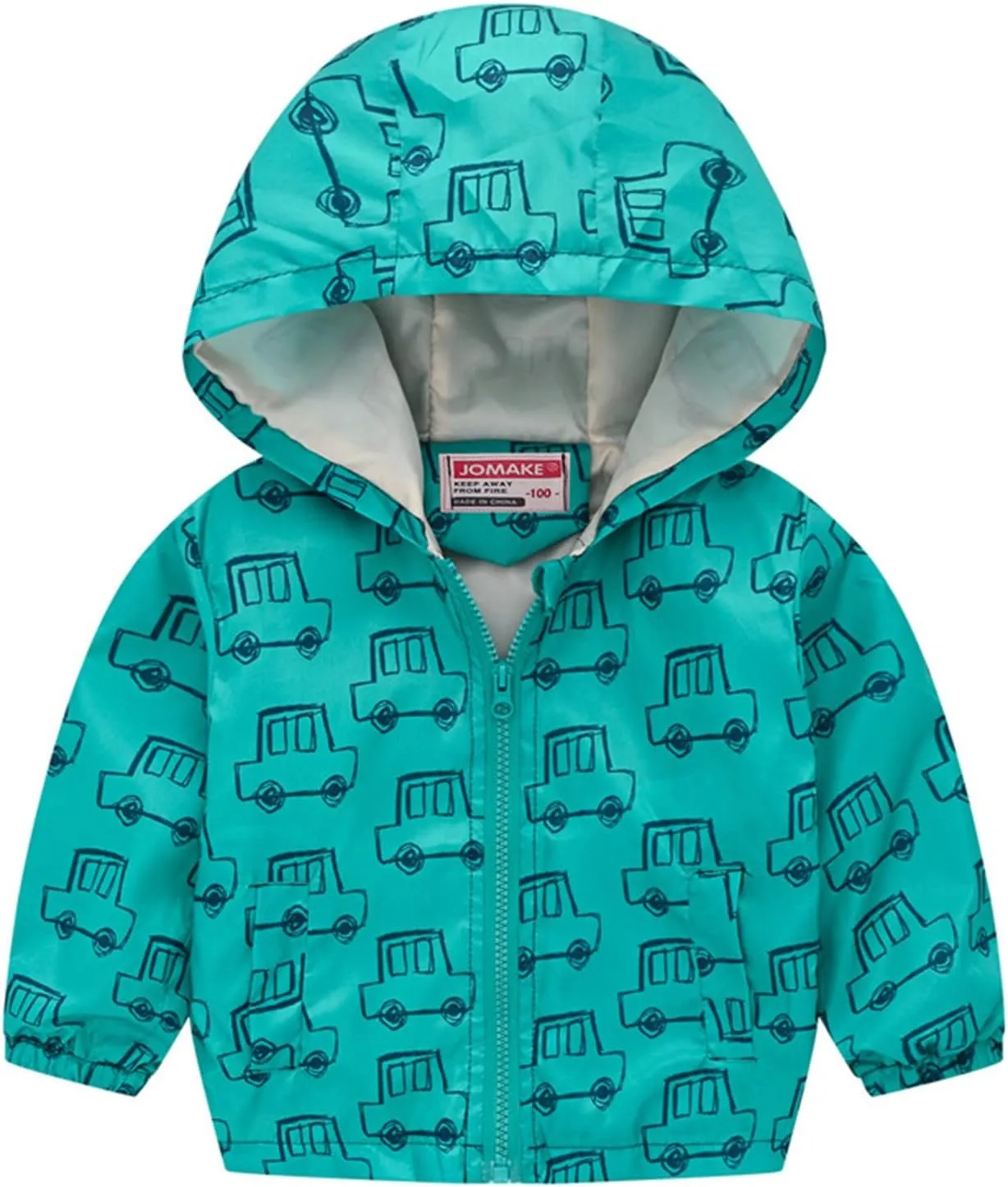 Toddler Boys artoon Dinosaur Hooded Jacket Long Sleeve Windproof Coats Zip Up Trench Windbreaker Outerwear