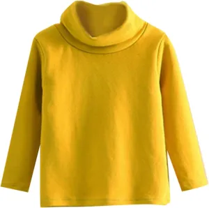 Toddler Kids Girl Basic Solid Plain Organic Cotton T Shirts Tops Long Sleeve Tee Shirt Girls Fall Winter