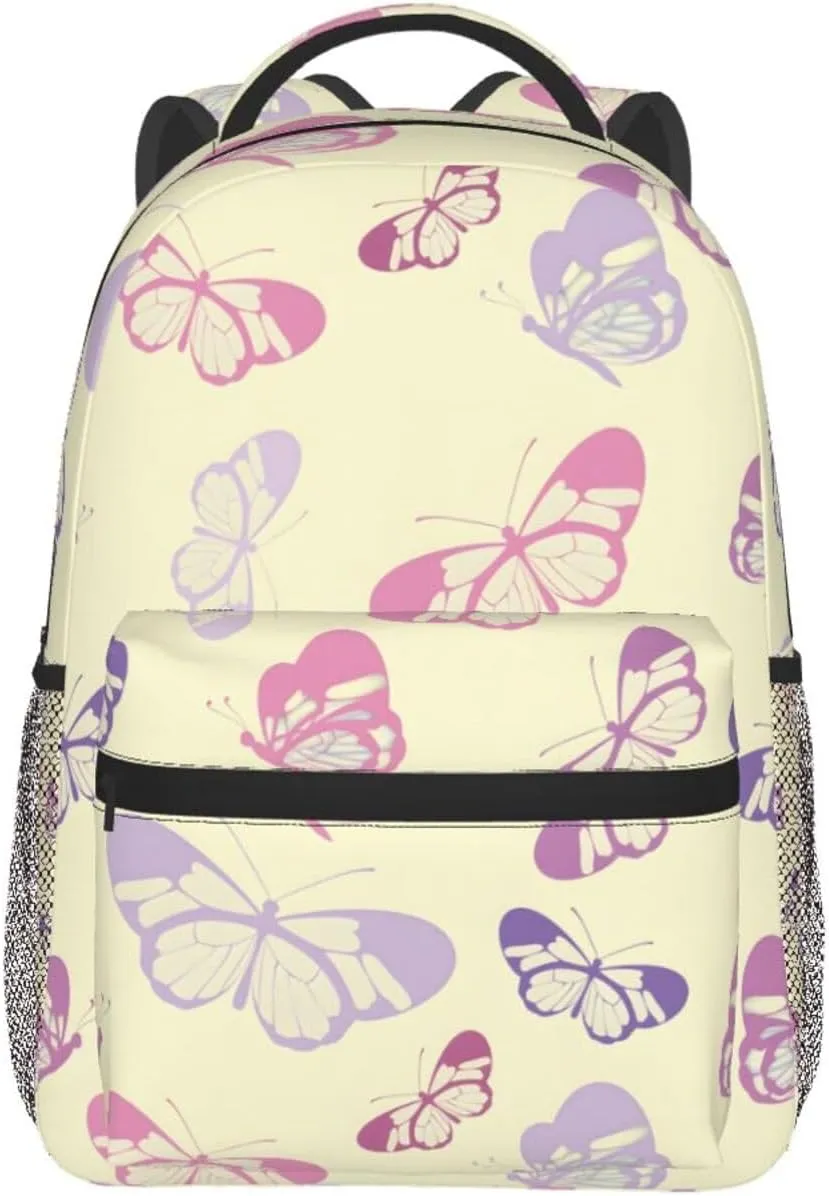 Travel Laptop Backpack for Women Lightweight College Backpack Adjustable Fits 15.6 Inch Laptop Bag Computer Bag for Men - Butterfly