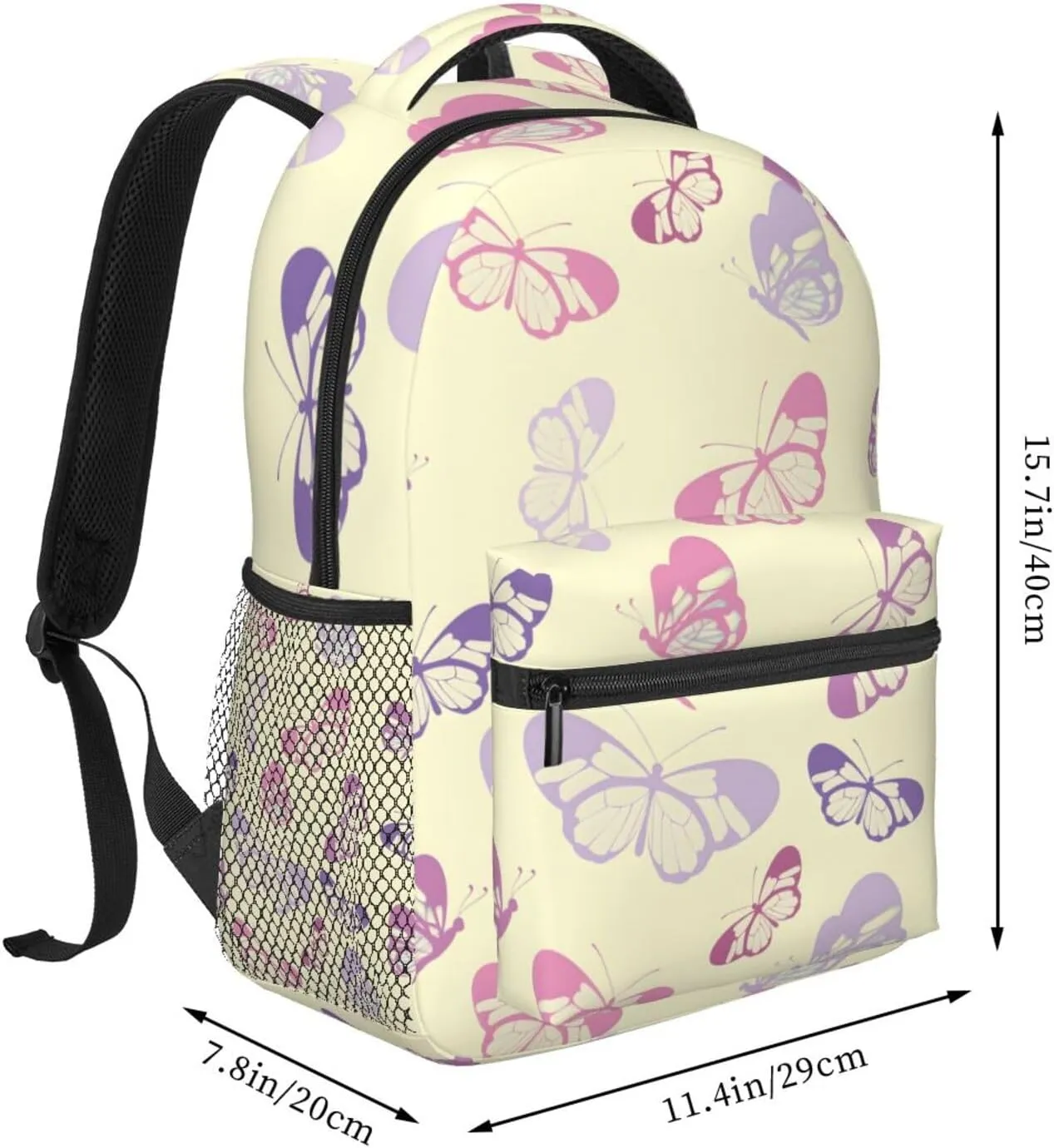 Travel Laptop Backpack for Women Lightweight College Backpack Adjustable Fits 15.6 Inch Laptop Bag Computer Bag for Men - Butterfly