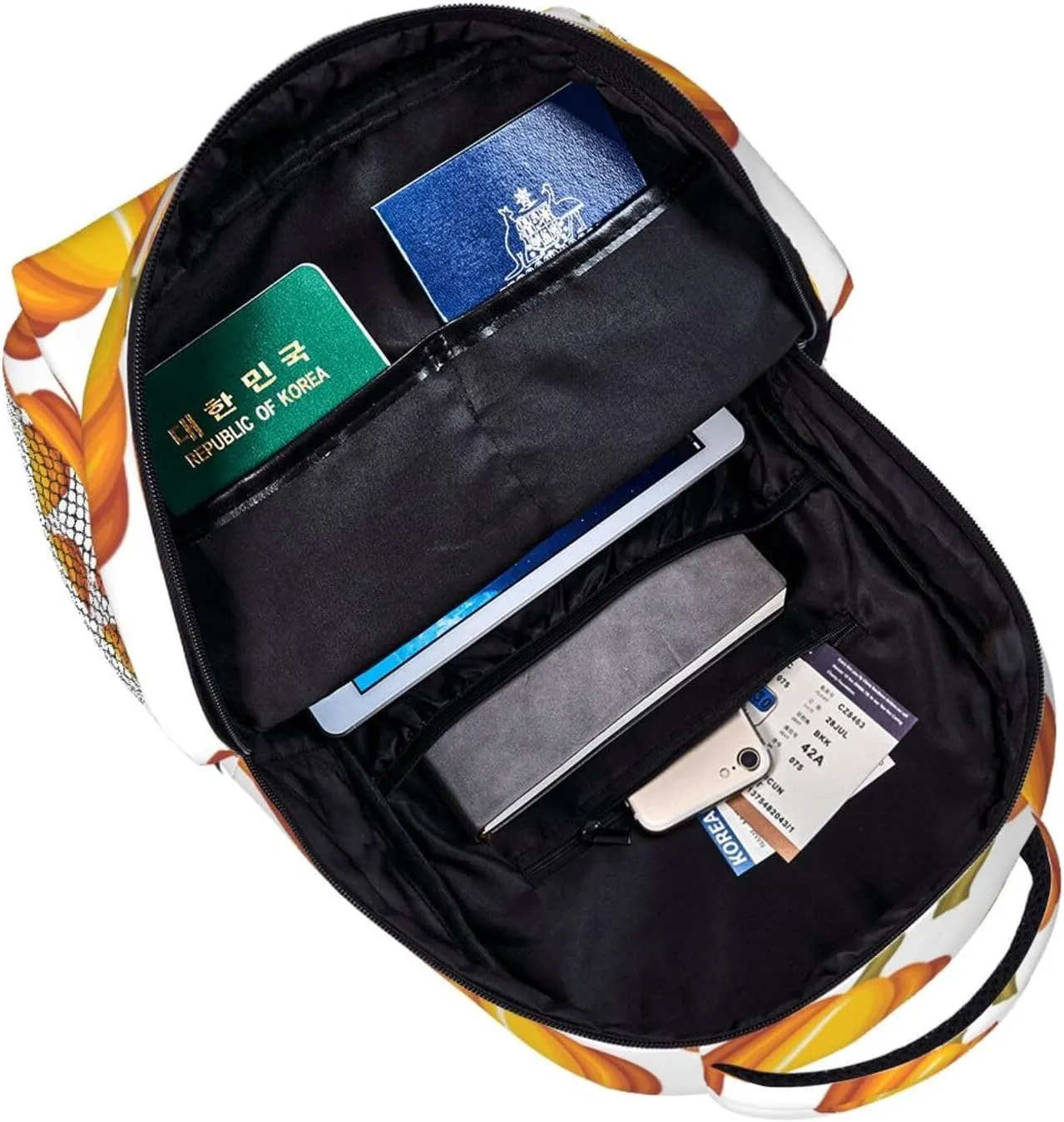 Travel Laptop Backpack for Women Lightweight College Backpack Adjustable Fits 15.6 Inch Laptop Bag Waterproof Computer Bag for Men, Work, Gym - Pumpkin