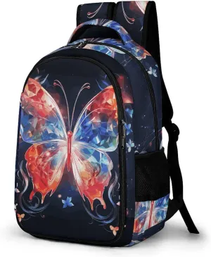Travel Laptop Backpack Musica Butterfly Computer Backpacks Heavy Duty Backpack Carry on Backpack Large Capacity Water Resistant Computer Bag