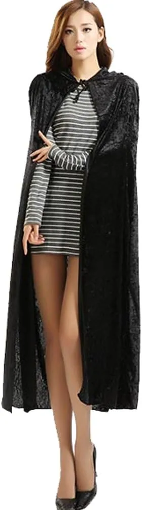 Urban CoCo Unisex Full Length Hooded Velvet Cape Halloween Party Cosplay Costume Cloak